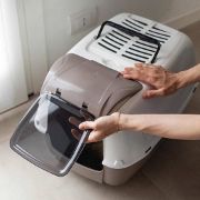 Ferplast Prima Cabrio - Закрита котешка тоалетна с филтър против миризми, 52,5 / 39,5 / 38 см. 7