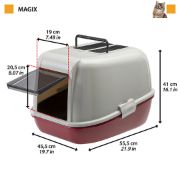 Ferplast Magix - Закрита котешка тоалетна с филтър против миризми , 55,5 / 45,5 / 41cм. 2