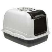 Ferplast Maxi Bella Cabrio - Закрита котешка тоалетна с филтър против миризми, 50 / 65.5 / 47 см., / черна, синя, червена / 1