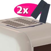 Ferplast Maxi Bella Cabrio - Закрита котешка тоалетна с филтър против миризми, 50 / 65.5 / 47 см., / черна, синя, червена / 3