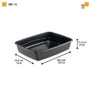 Ferplast Nip 10 - Открита котешка тоалетна без брод, 46,5 / 35,5 / 11,5 см. - синя 2