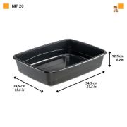 Ferplast Nip 20 - Открита котешка тоалетна без брод, 54,5 / 39,5 / 12,5 см. 2