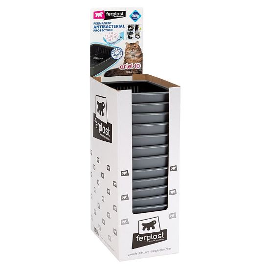 Ferplast ARIEL 10 Palbox - Открита котешка тоалетна със сито, лесно почистване