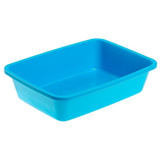Ferplast Kitty - Открита котешка тоалетна без борд / розова, синя, сива / 41,5 / 30,5 / 10,5 cм.