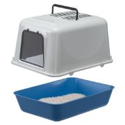 Ferplast Clear Cat 20 - Котешка затворена тоалетна с борд, филтър за миризми и активен въглен, 39,5x 52,5x h38см. 8