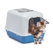 Ferplast Clear Cat 20 - Котешка затворена тоалетна с борд, филтър за миризми и активен въглен, 39,5x 52,5x h38см. 10