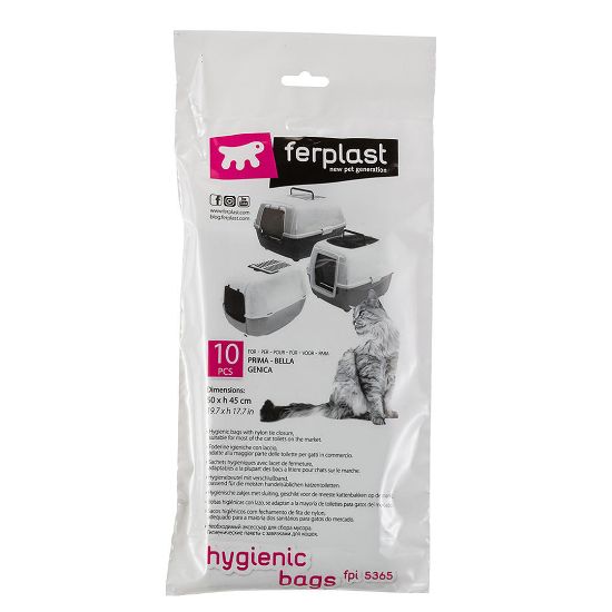 Ferplast Hygienic bags - Хигиенни торбички за котешка тоалетна Genica, Cosmic, Prima и Prima Cabrio,50/45 см, 10 броя