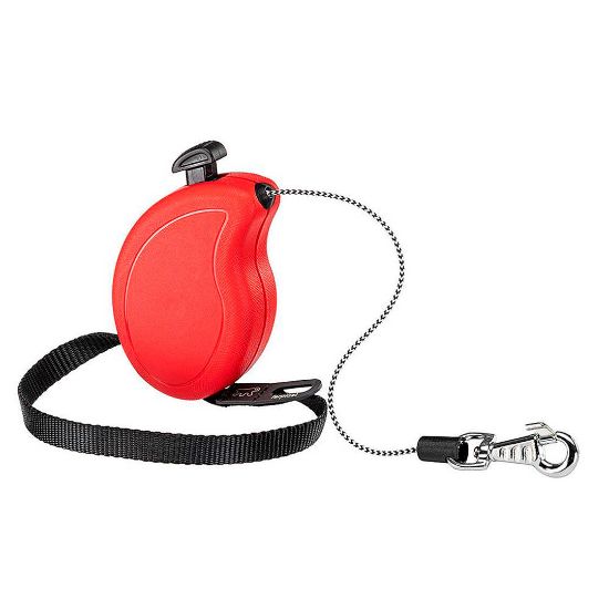 Ferplast Flippy One Cord MINI - Автоматичен повод за кучета, 3 метра въже за кучета до 8 кг. - червен
