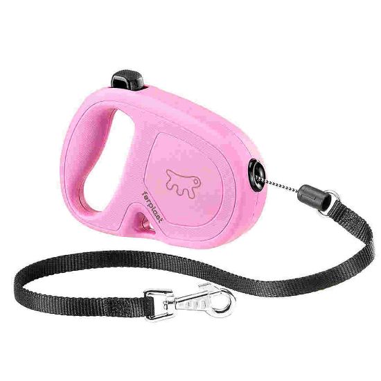 Ferplast Flippy One Cord Small - Автоматичен повод за кучета, 4,5 метра въже за кучета до 12 кг. - розов