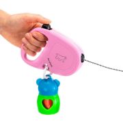 Ferplast Flippy One Cord Small - Автоматичен повод за кучета, 4,5 метра въже за кучета до 12 кг. - розов 3