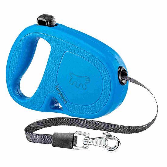 Ferplast Flippy One Tape Small - Автоматичен повод за кучета, 4 метра лента за кучета до 15 кг. - син