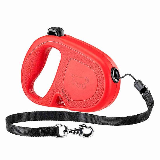 Ferplast Flippy One Cord Medium - Автоматичен повод за кучета, 5 метра въже за кучета до 20 кг. - черве