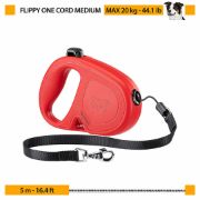 Ferplast Flippy One Cord Medium - Автоматичен повод за кучета, 5 метра въже за кучета до 20 кг. - черве 2