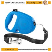 Ferplast Flippy One Cord Large - Автоматичен повод за кучета, 5 метра въже за кучета до 35 кг. - черен 2