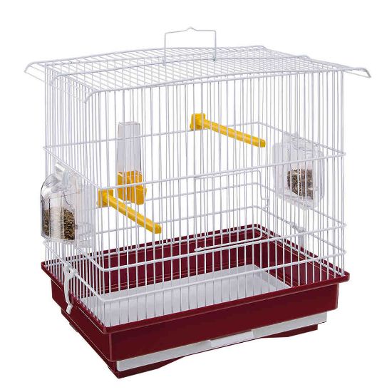 Ferplast - Cage Guisy White - Клетка за канарчета, екзотични и други малки птици - размер 39 x 26 x 37 см.