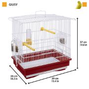 Ferplast - Cage Guisy White - Клетка за канарчета, екзотични и други малки птици - размер 39 x 26 x 37 см. 2