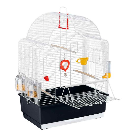 Ferplast Ibiza Open Bird Cage - Оборудвана клетка за канари и екзотични птици, 49.5 x 30 x 69 см.