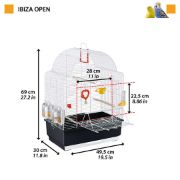 Ferplast Ibiza Open Bird Cage - Оборудвана клетка за канари и екзотични птици, 49.5 x 30 x 69 см. 2