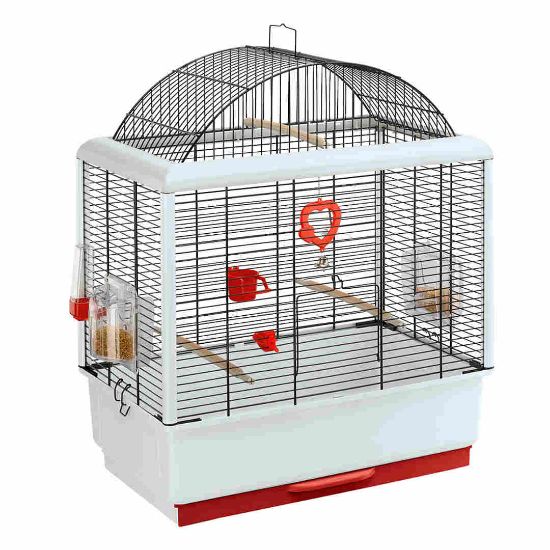 Ferplast - Cage Palladio 3 - Оборудвана клетка за канарчета, екзотични и други малки птици - размер 49 х 30 х 65 см
