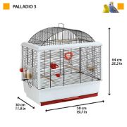 Ferplast - Cage Palladio 3 - Оборудвана клетка за канарчета, екзотични и други малки птици - размер 49 х 30 х 65 см 2