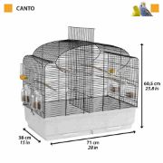 Ferplast - Canto Canary and small exotic bird cage - Оборудвана клетка за канарчета, екзотични и други малки птици, 71 х 38 х 60,5 см. 2