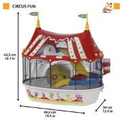 Ferplast - CAGE CIRCUS FUN - Оборудвана клетка за хамстери и други гризчи - размер 49.5 х 34 х 42,5 см 2