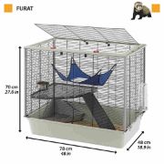 Ferplast - CAGE Furat - Оборудвана клетка за порове , 78 х 48 х 70 см. 6