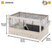 Ferplast - Cage Arena 80 - Клетка за морски свинчета, зайци и други малки гризачи - размер 82 x 52 x 45,5 см 2