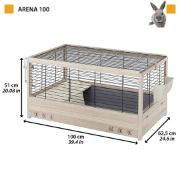Ferplast - Cage Arena 100 - Клетка за зайци - размер 100 x 62,5 x 51 см 2
