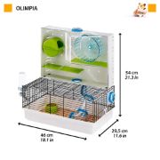 Ferplast - Cage Olympia -  Клетка за хамстери и други гризачи - 46 х 29,5 х 54 см. 2
