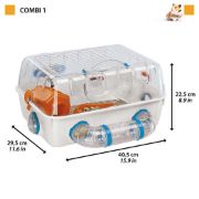 Ferplast - Cage Combi 1 - Клетка за хамстери и други малки гризачи - 40,5 x 29,5 x 22,5 см. 2
