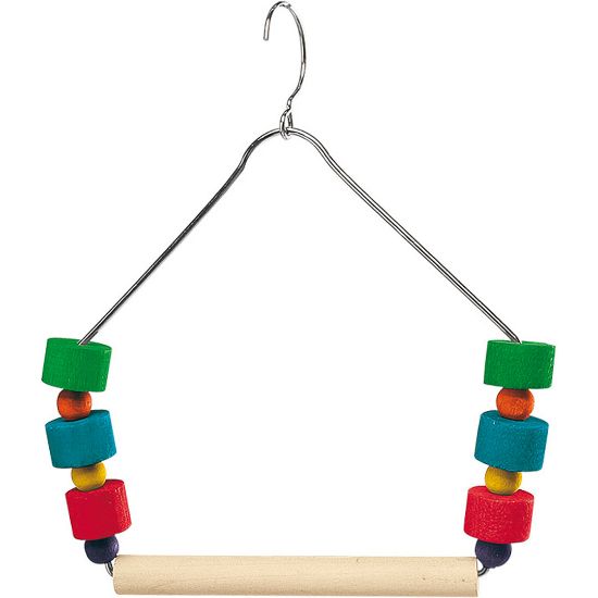 Ferplast swing - Дървена люлка за канарчета , екзотични и други малки птици, 13,8 / 15,6 см.