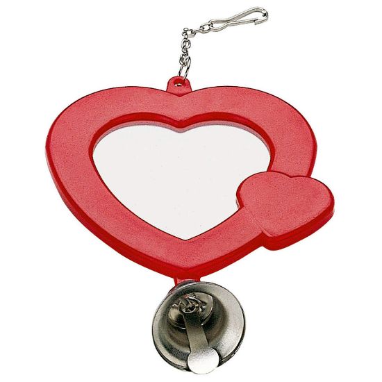 Ferplast Bird toy - Играчка oгледалце с камбанка за канарчета, екзотични и малки птици, 8 / 15,5 см.