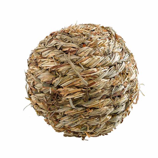 Ferplast Ball for Rodents - Дървена шумкаща играчка за гризачи за гризане във форма на топка, 10 см.