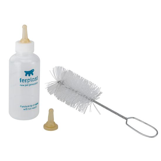 Ferplast Feeding Bottle For Puppies - Шише с биберон и четка, 120 мл.