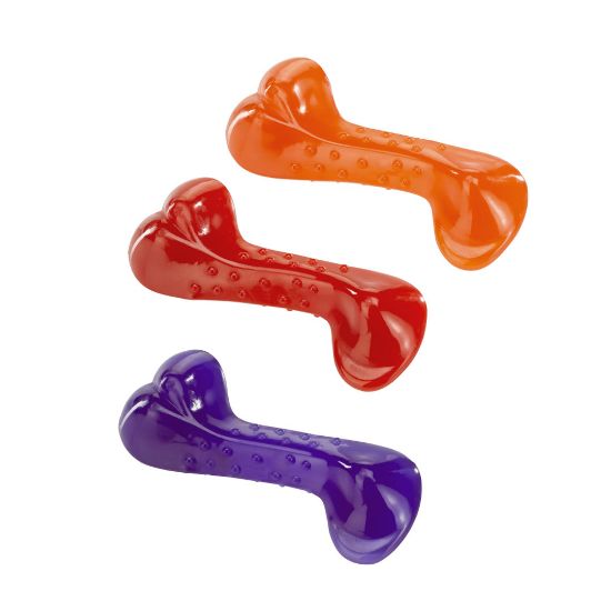 Ferplast Dog toy - Кучешка играчка за дъвчене - гумен кокал,14.5 см./три цвята/
