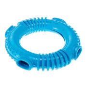 Ferplast Rubber food - Гумена играчка за кучета за дъвчене с дозатор за храна и лакомства, Ø 16,2 x 3,4 см. 1