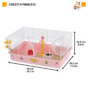 Ferplast - Оборудвана клетка за хамстери Criceti 9 Princess 46 x 29,5 x h 23 см. 2