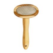Duvo Plus Slicker Brush - Бамбукова чета за кучета и котки, за гъста, дълга или къдрава козина 19.5 /12 см. 4
