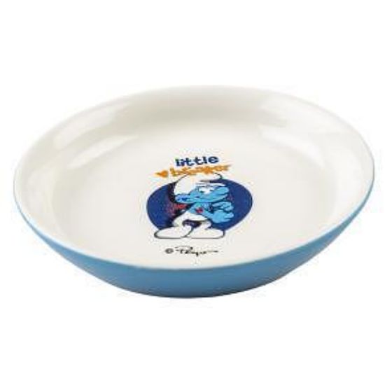 Duvo Plus Smurfs Hefty - Глинена купа за кучета и котки за храна и вода, 180 мл.