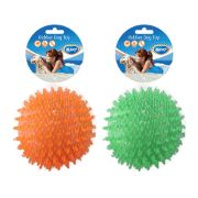 Duvo Plus TPR Hedgehog Ball - TRP плаваща топка таралеж ,за кучета 12 см. оранжева / зелена 2