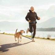 Duvo Plus Jogging belt with leash - Колан с повод за кучета за спорт, 140x4x13 см. 4