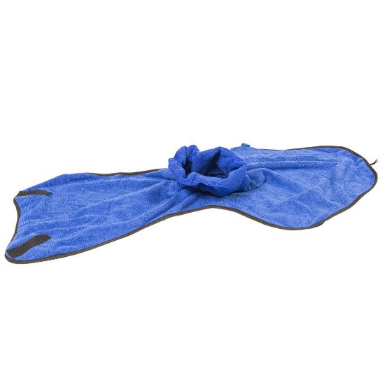 Duvo Plus Dog Bathrobe Microfiber XL - Кучешки халат ,бързо абсорбиращ 58 см. син