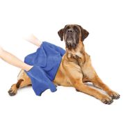Duvo Plus Dog Bath Towel Microfiber - Кърпа за подсушаване за кучета , микрофибър 100/70 см. синя 4