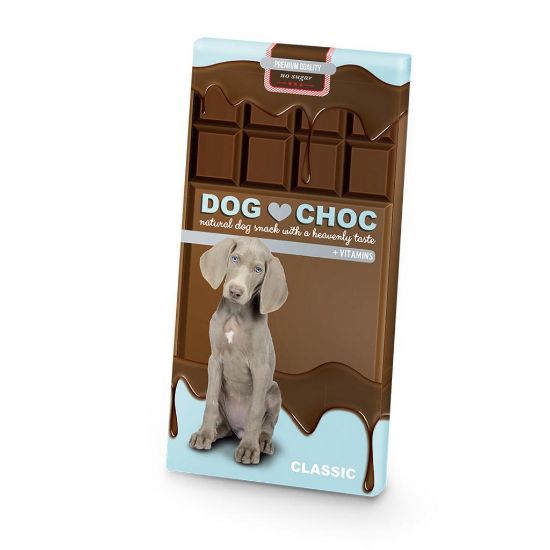 Duvo Plus Dog Choc Salmon - Лакомство за кучета - шоколад със сьомга, 100гр