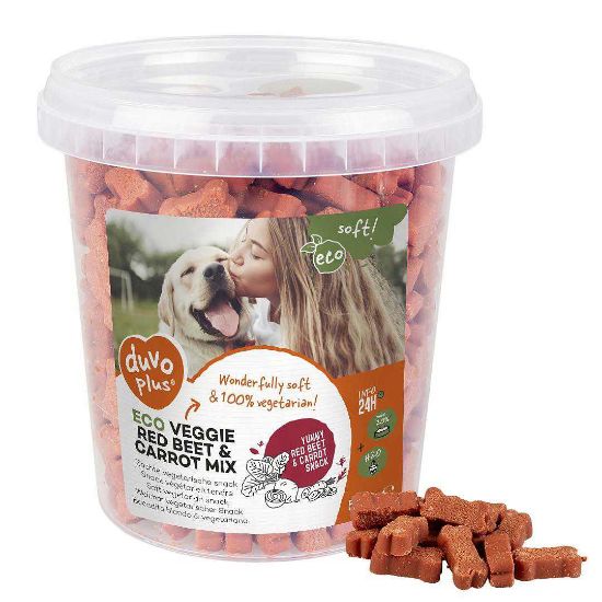 Duvo Soft Eco Veggie - Меки лакомства за кучета от червено цвекло и моркови, 500 гр