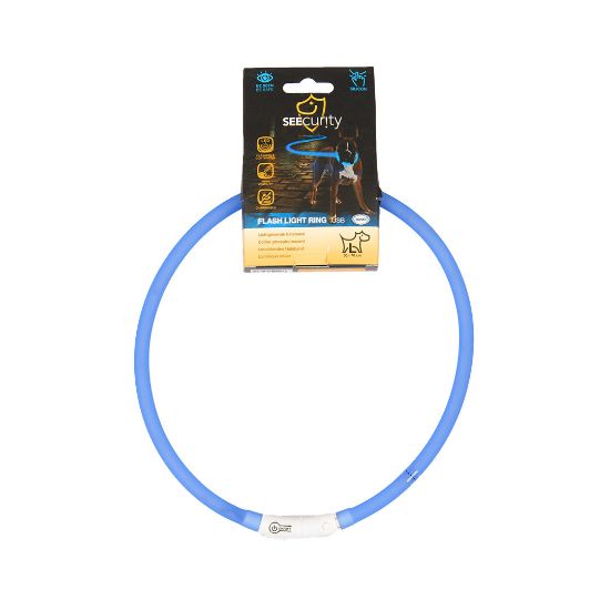 Duvo Plus - Светещ USB нашийник за кучета, 70 см. - червен