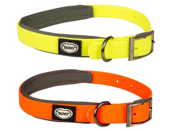 Duvo Plus Explor South PVC Neon - Регулируем нашийник неонов за кучета, с висока видимост, 30-45 см / 15 мм - жълт