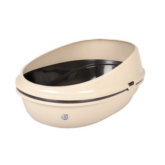 Duvo Plus Cat Litter Tray Luxo With Rim & Sieve - Открита котешка тоалетна 59x38x27 см. мокачино