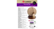 Flamingo Isabella - Сферична драскалка за котки с дървена стойка и игра с дървени топчета, 25 см 2